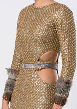 SEQUINED CUTOUT GOWN