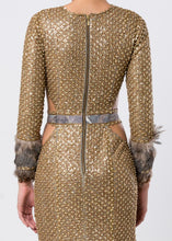 SEQUINED CUTOUT GOWN