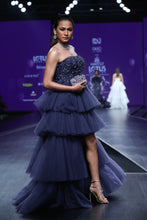 Midnight Blue Embroidered Ball Gown