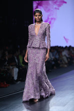 Lavender Hand Embroidered Coat Gown