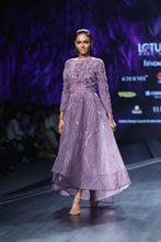 Lavender Bird Motif High Low Dress
