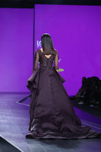 Bordeaux Gown With Bird Motif