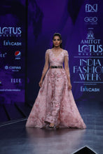 Pink Bird Hand Beaded Gown