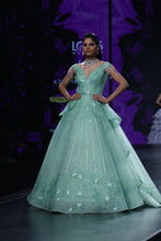 Draped Ball Gown with Carla Lily Motif