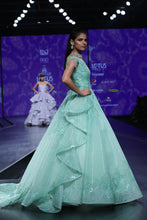 Draped Ball Gown with Carla Lily Motif