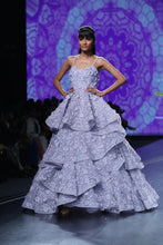 Mauve 3D Flower Applique Gown