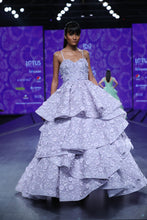 Mauve 3D Flower Applique Gown