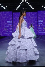 Mauve 3D Flower Applique Gown