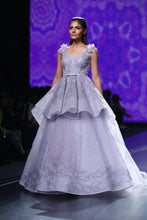 Mauve Peplum Ball Gown