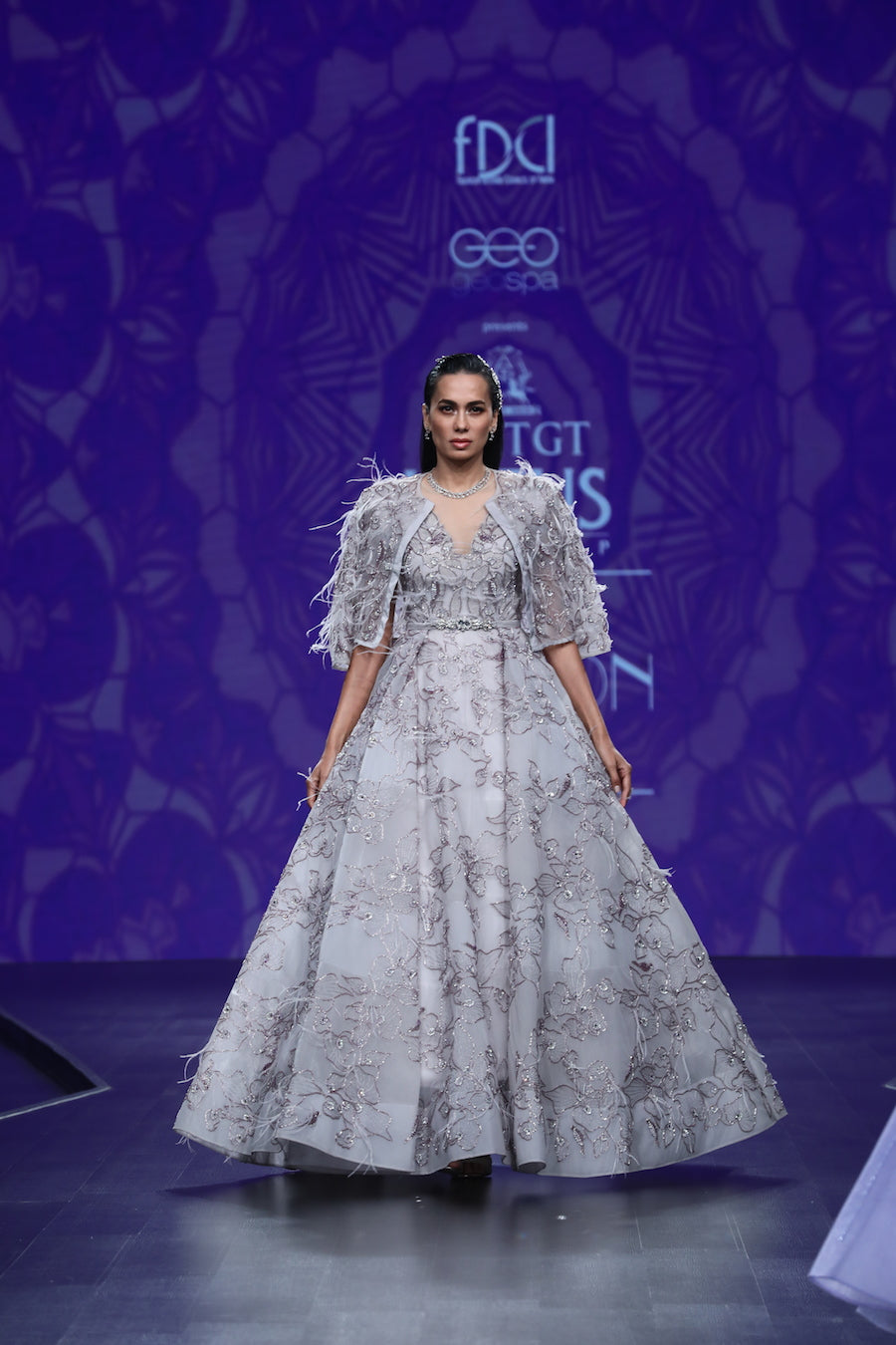 Lily Motif Ball Gown with Jacket