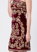 VELVET SHEATH DRESS