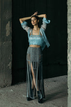 Hand Embroidered Blouse + Bustier & Skirt Set
