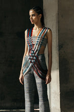Interwoven Glass & Lurex Top + Hand-Embroidered Textured Trousers