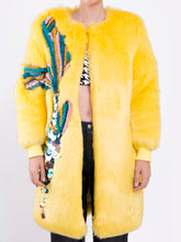 Embellished Faux-Fur Coat