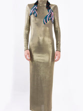 Embellished Metallic Dress