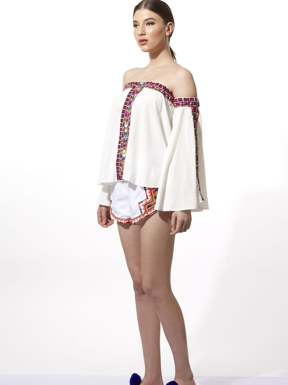 Embroidered Top & Shorts