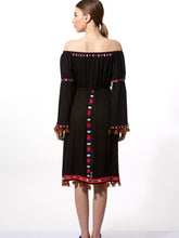 Embroidered Peasant Dress