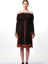 Embroidered Peasant Dress