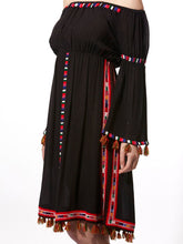 Embroidered Peasant Dress