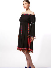 Embroidered Peasant Dress