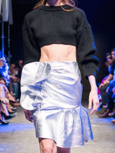 Asymmetric Leather Skirt