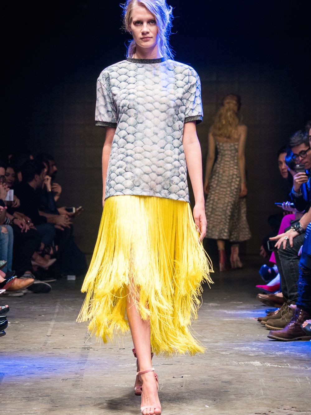 Printed T-Shirt & Fringed Maxi Skirt