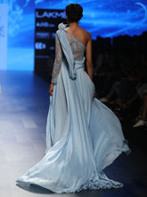 Light Blue Chiffon Saree Gown