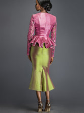 Peplum Jacket & Top-Midi Set