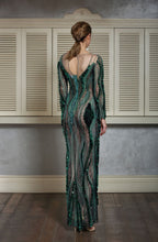 Crystal Embroidered Long Gown