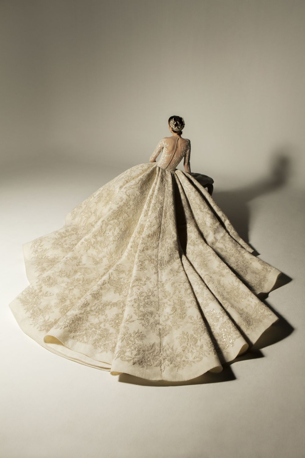 Long-Sleeve Couture Wedding Gown