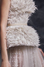 Feather Corset & Embroidered Skirt