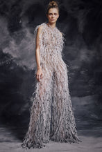 Ostrich Feather Couture Jumpsuit