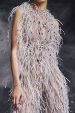 Ostrich Feather Couture Jumpsuit