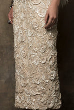 Ostrich Feather Strapless Couture Dress