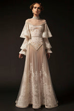 Embroidered White Opal Couture Gown