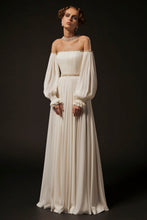 Hand Pleated Ivory Couture Gown