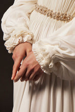 Hand Pleated Ivory Couture Gown