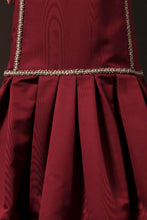 Embroidered Burgundy Couture Dress