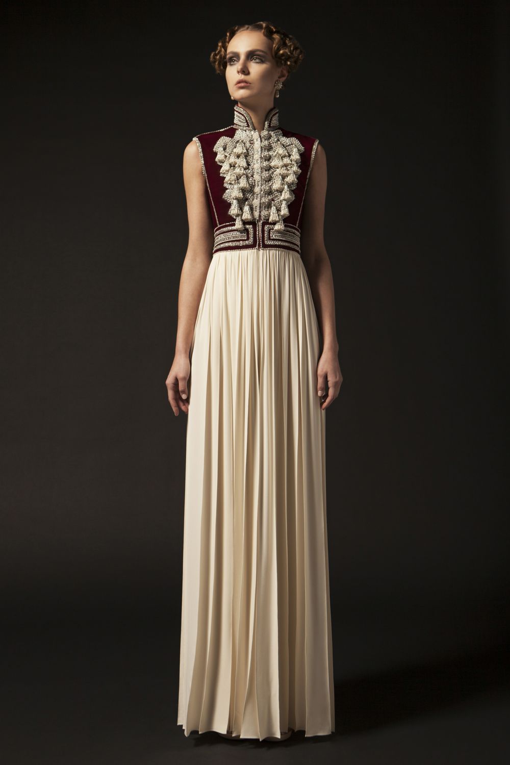 Military Inspired Embroidered Couture Jumpsuit