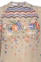 Floral Blouse & Sequin Skirt
