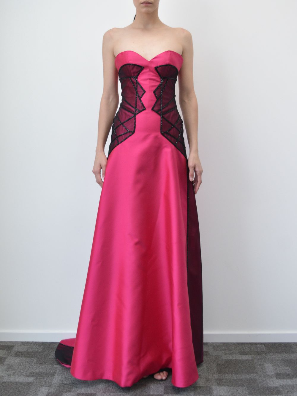 Fuchsia Silk Gown