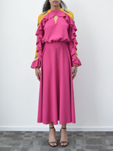 Fuchsia & Yellow Dress
