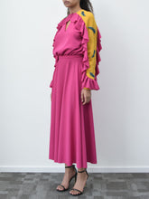 Fuchsia & Yellow Dress