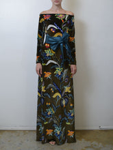 Embroidered Velvet Gown