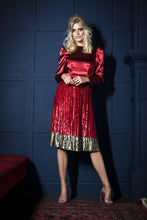 Red & Gold Sequin Dress