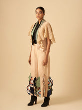 ECRU FLUTE TOP & TROUSER SET