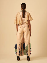 ECRU FLUTE TOP & TROUSER SET