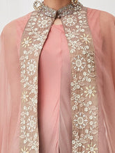 Pink and Beige Cape with Dress