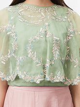 Mint Cape Set with Skirt