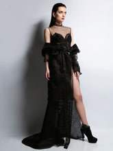 Sleeveless Embroidered Gown Roseline